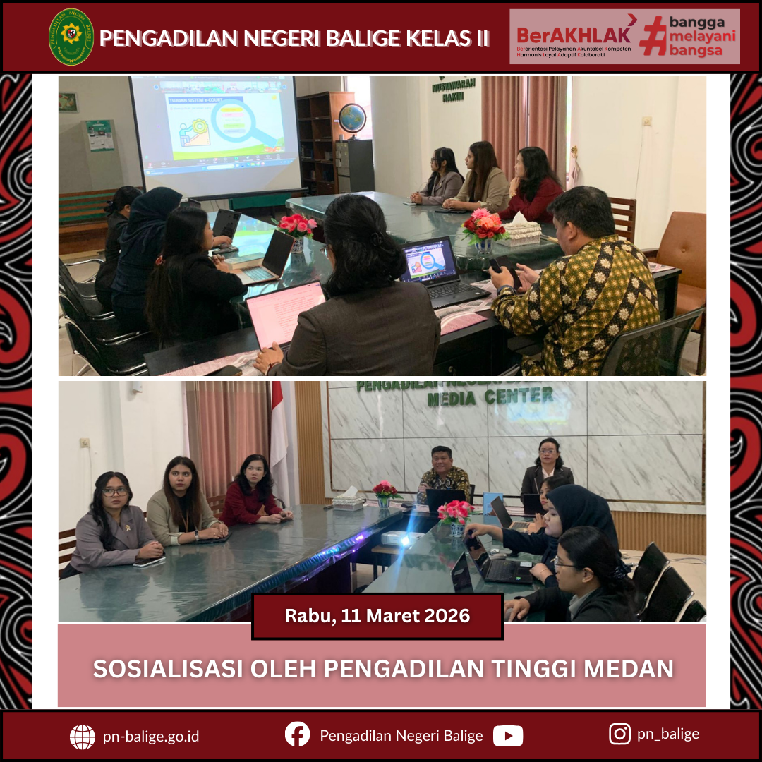 SOSIALISASI OLEH PENGADILAN TINGGI MEDAN SECARA DARING SOSIALISASI OLEH PENGADILAN TINGGI MEDAN SECARA DARING